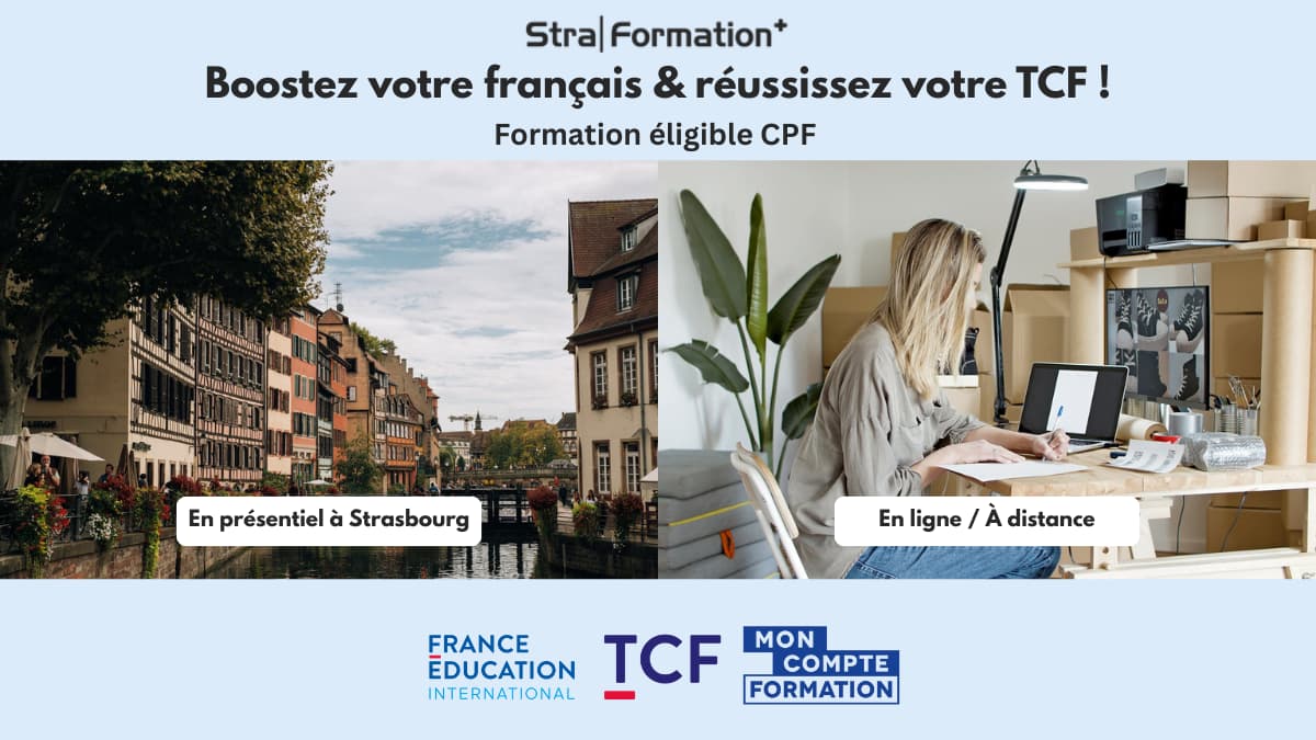 Cours de français – Préparation TCF à Strasbourg ou en ligne | StraFormation+